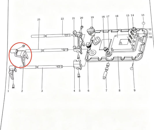 16135 ZOOMLION BRAND SPECIAL CHASSIS FOR TRUCK CRANE-FORK OF THE 1ST AND 2ND GEAR
