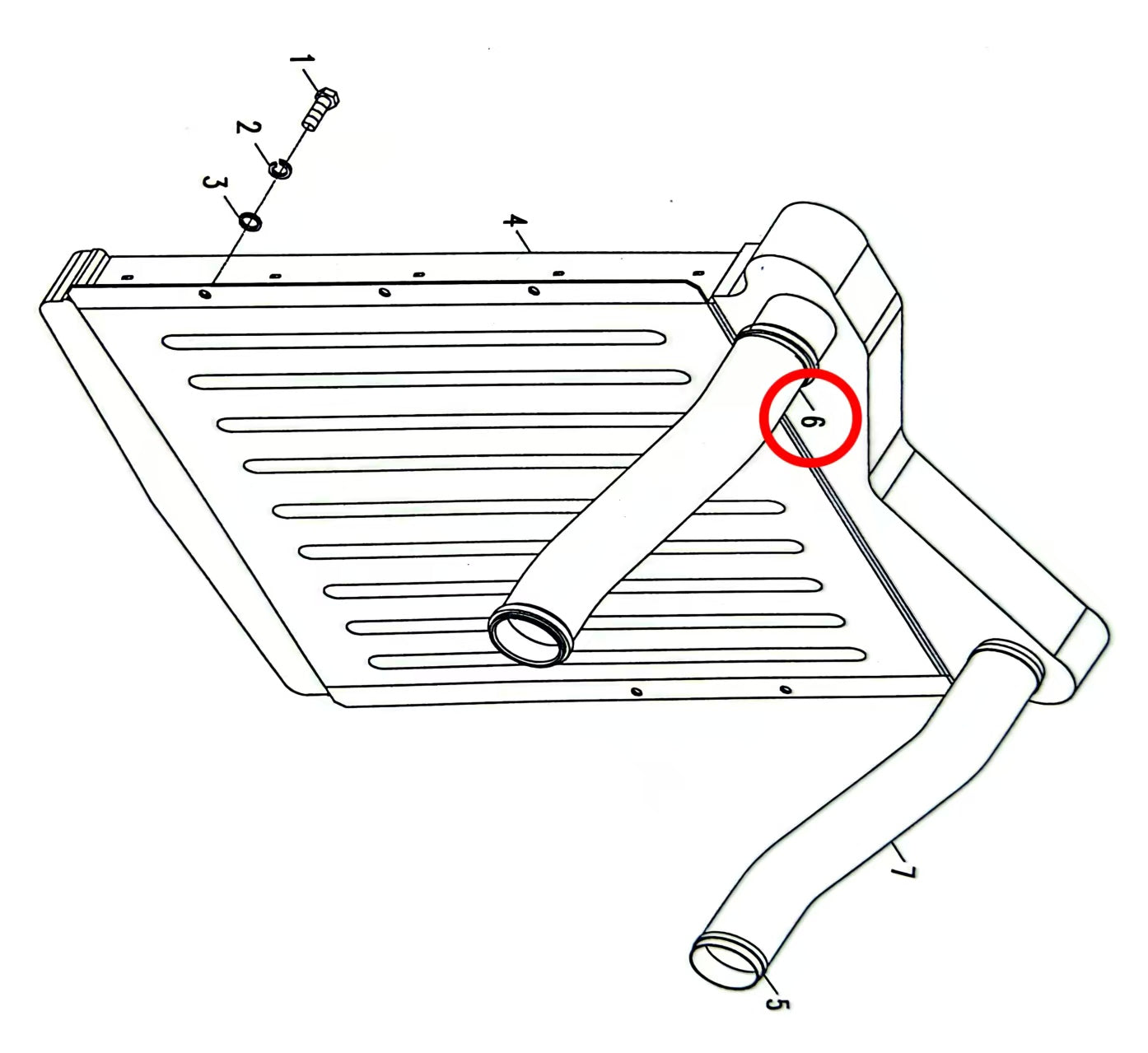 1000500061 HIGH QUALITY CHARGE AIR OUTLET PIPE