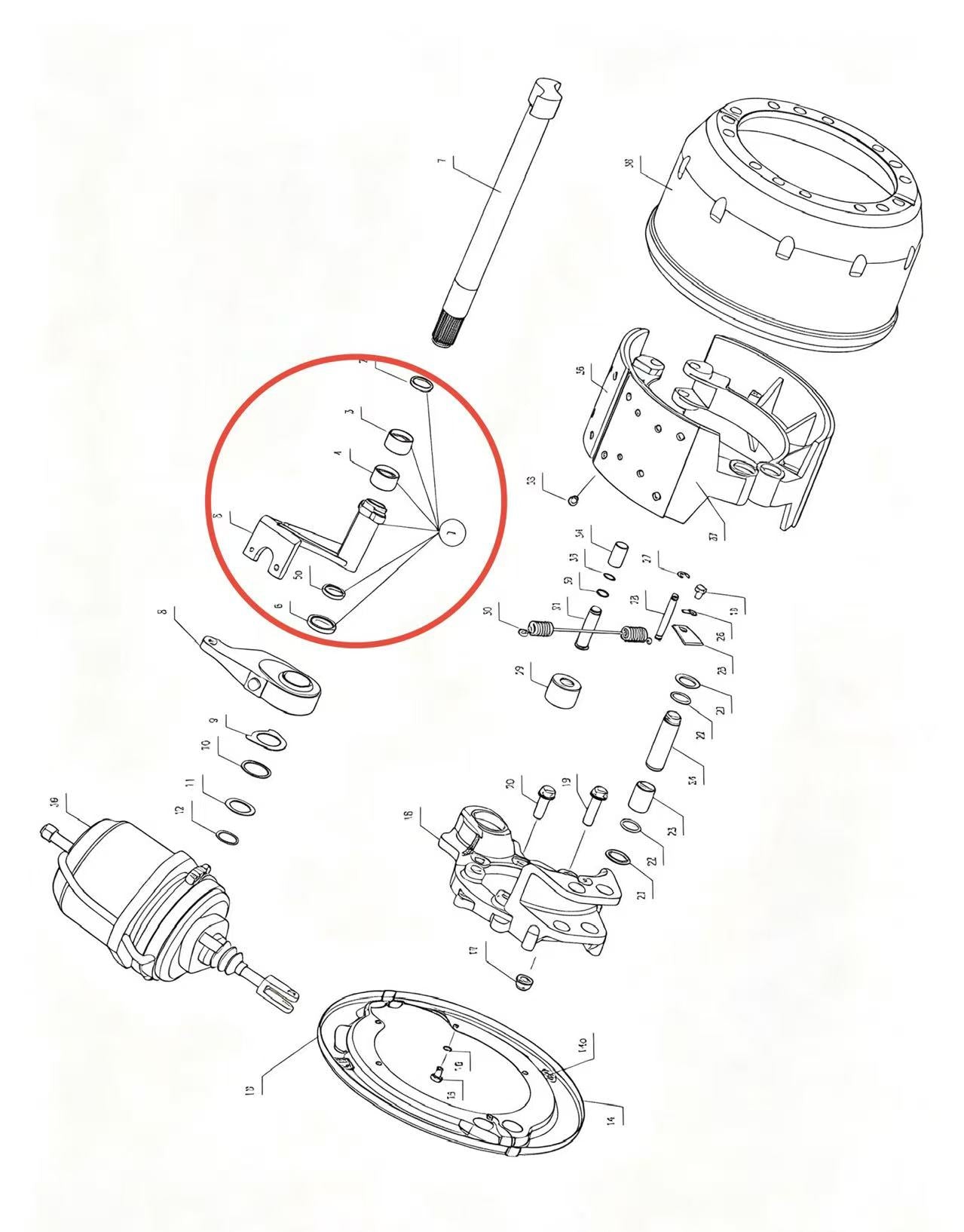 3502140Y1A ZOOMLION BRAND SPECIAL CHASSIS FOR TRUCK CRANE-BRAKE ASSEMBLY-LEFT SEAT ASSEMBLY