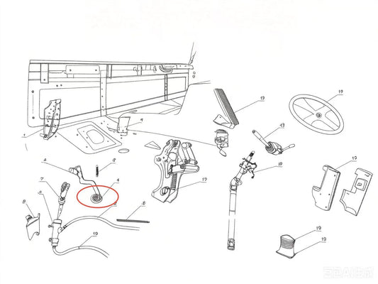 PQP ZOOMLION BRAND SPECIAL CHASSIS FOR TRUCK CRANE-RUBBER SLEEVE OF FOOT PEDAL