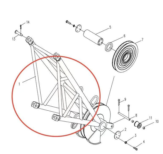 00663600101410001 ZOOMLION 500 TON CRAWLER CRANE | QUY500W WIND POWER CRAWLER CRANE-SHEAVE ASSEMBLY-GOOSE HEAD FRAME-GOOSE HEAD FRAME WELDING