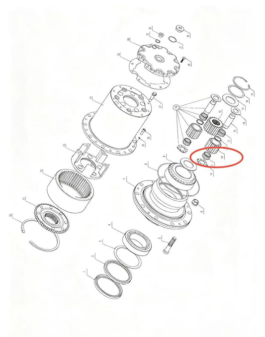 A2305015 ZOOMLION BRAND SPECIAL CHASSIS FOR TRUCK CRANE-WHEEL SIDE REDUCER ASSEMBLY-NEEDLE