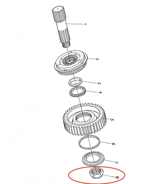 F96006 ZOOMLION BRAND SPECIAL CHASSIS FOR TRUCK CRANE-FLANGE NUT