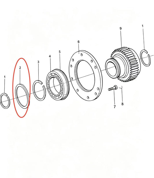 C01033 ZOOMLION BRAND SPECIAL CHASSIS FOR TRUCK CRANE-FIXING RING FOR RETAINER RING