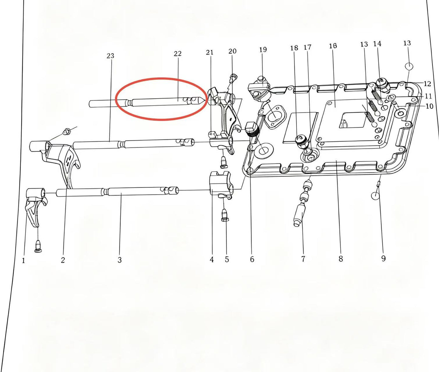 16132-6 ZOOMLION BRAND SPECIAL CHASSIS FOR TRUCK CRANE-FORK SPINDLE OF LOW REVERSING GEAR