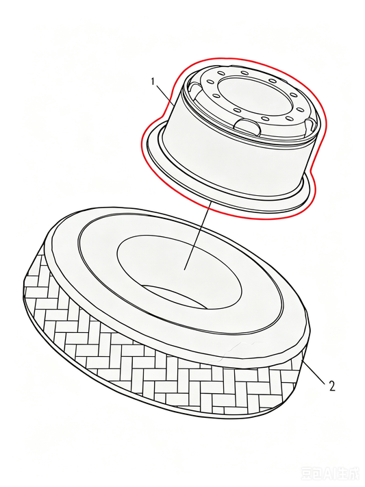 1030800157 WHEEL RIM ASSEMBLY 8.00 V-20(650)