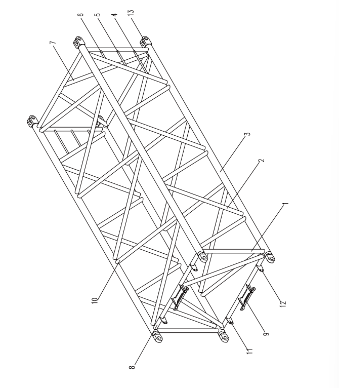 D00662006600600000Z ZOOMLION  QUY500W CRAWLER CRANE -BOOM SYSTEM‑TOP SECTION OF TOWER BOOM-6‑METER TOWER BOOM SECTION