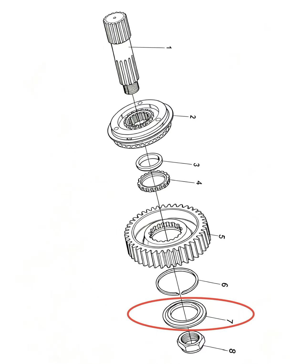 17384 ZOOMLION BRAND SPECIAL CHASSIS FOR TRUCK CRANE-BEARING WASHER