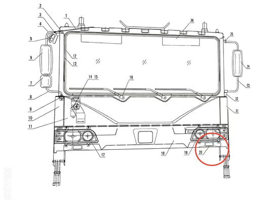 JZL1/53-04050 LEFT OUTER SIDE PLATE