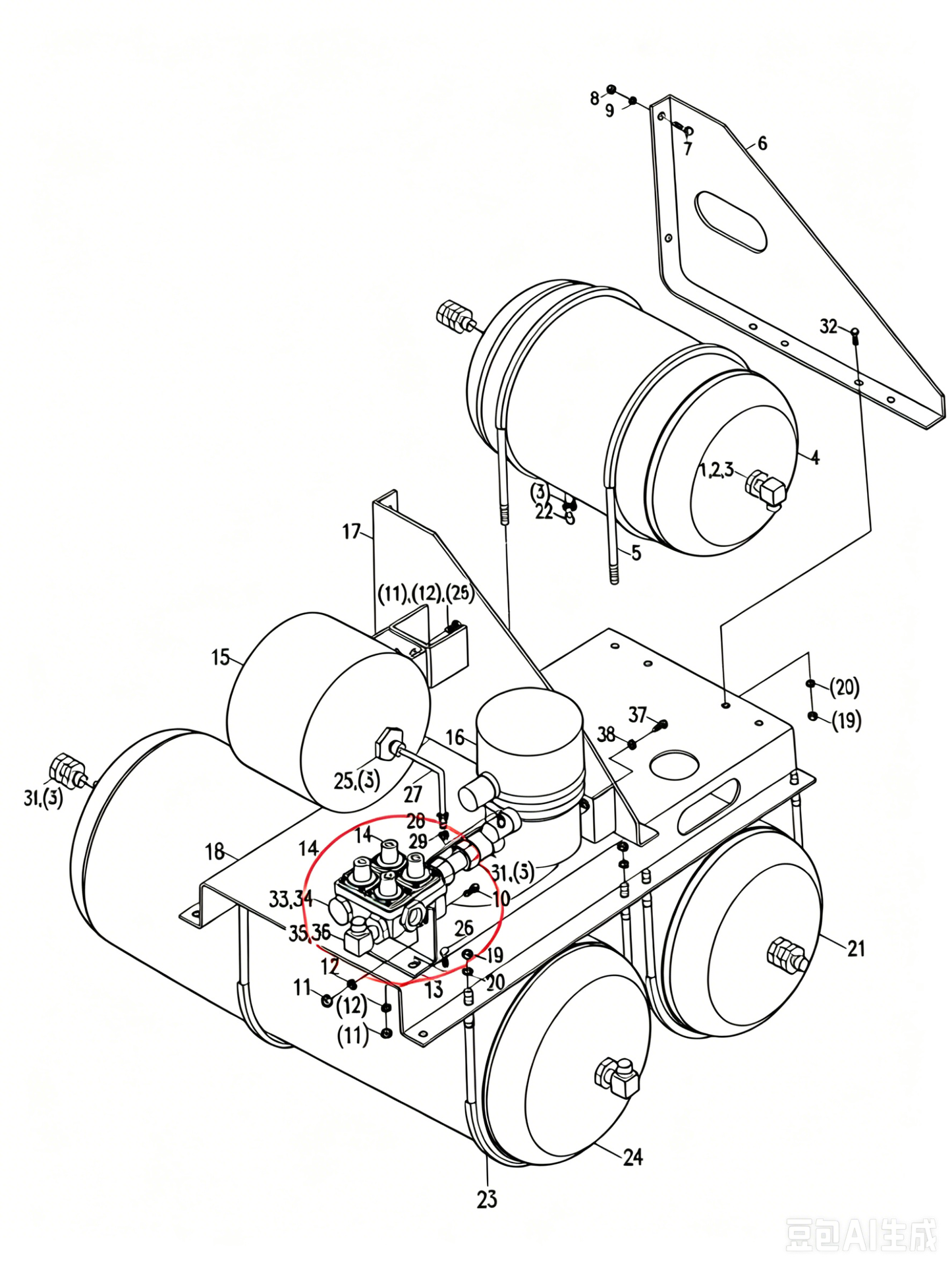 1070500126  FOUR CIRCUIT PROTECTION VALVE