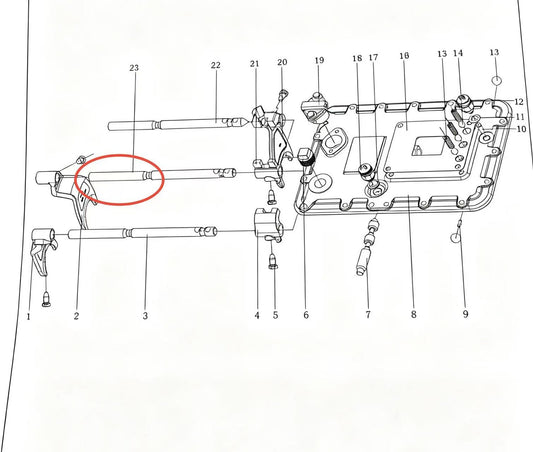 JS130T-1702065B-1 ZOOMLION BRAND SPECIAL CHASSIS FOR TRUCK CRANE-THE 1ST AND 2ND GEAR FORK SPINDLE