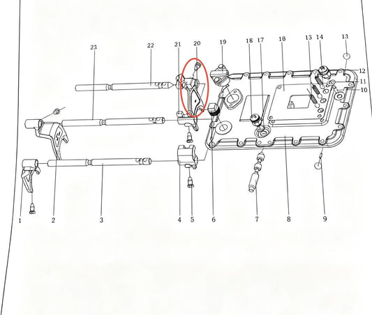 T115-1702020 ZOOMLION BRAND SPECIAL CHASSIS FOR TRUCK CRANE-LOWER REVERSING FORK ASSY