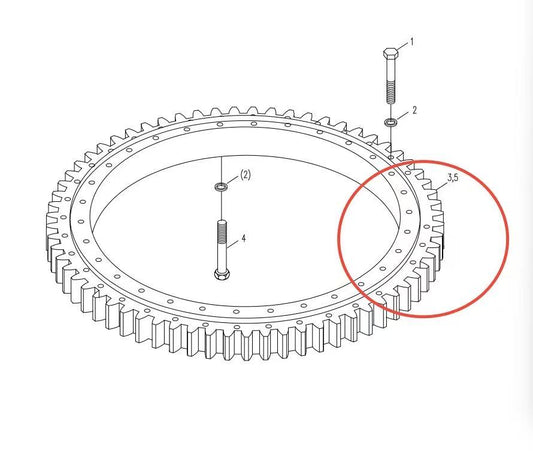 1031500059 ZOOMLION QUY500W CRAWLER CRANE -SWING MECHANISM-SWING BEARING