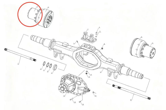 A2406A ZOOMLION BRAND SPECIAL CHASSIS FOR TRUCK CRANE-WHEEL REDUCER ASSEMBLY