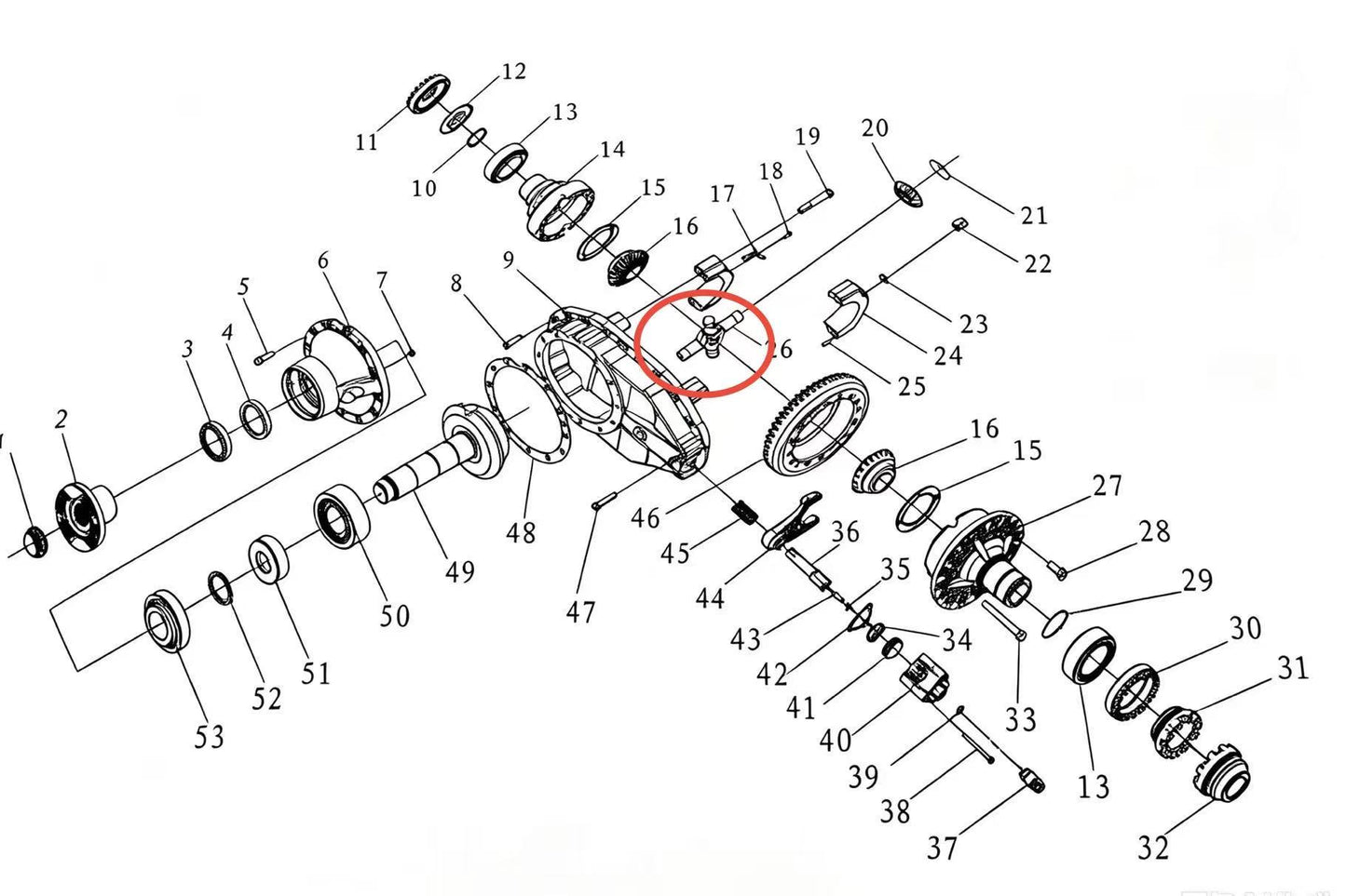 81.35608.0026 ZOOMLION BRAND SPECIAL CHASSIS FOR TRUCK CRANE-CROSS AXLE