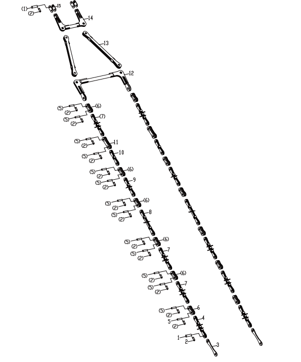 D00662005401200000Z ZOOMLION  QUY500W CRAWLER CRANE -BOOM SYSTEM-TOWER JIB BACK GUY PLATE