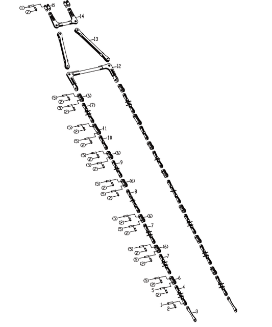D00662005401200000Z ZOOMLION  QUY500W CRAWLER CRANE -BOOM SYSTEM-TOWER JIB BACK GUY PLATE
