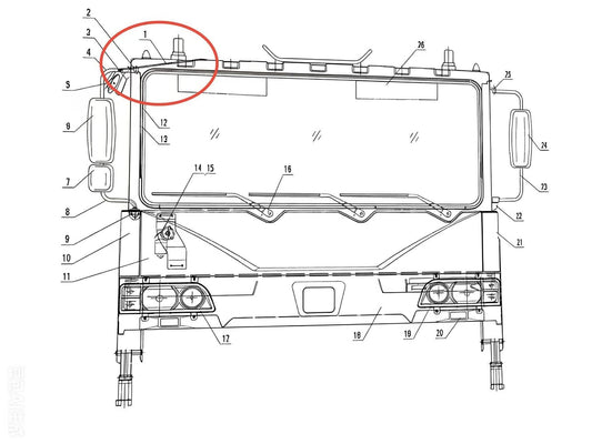 RDGDX/57-07125 ASSIST SUPPORT ROD – RIGHT REARVIEW MIRROR