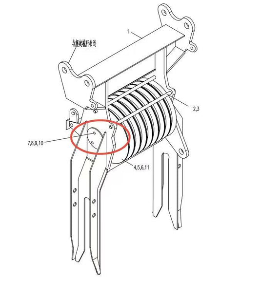 00663602300201040 ZOOMLION QUY500W CRAWLER CRANE -LUFFING MECHANISM-PULLEY SHAFT