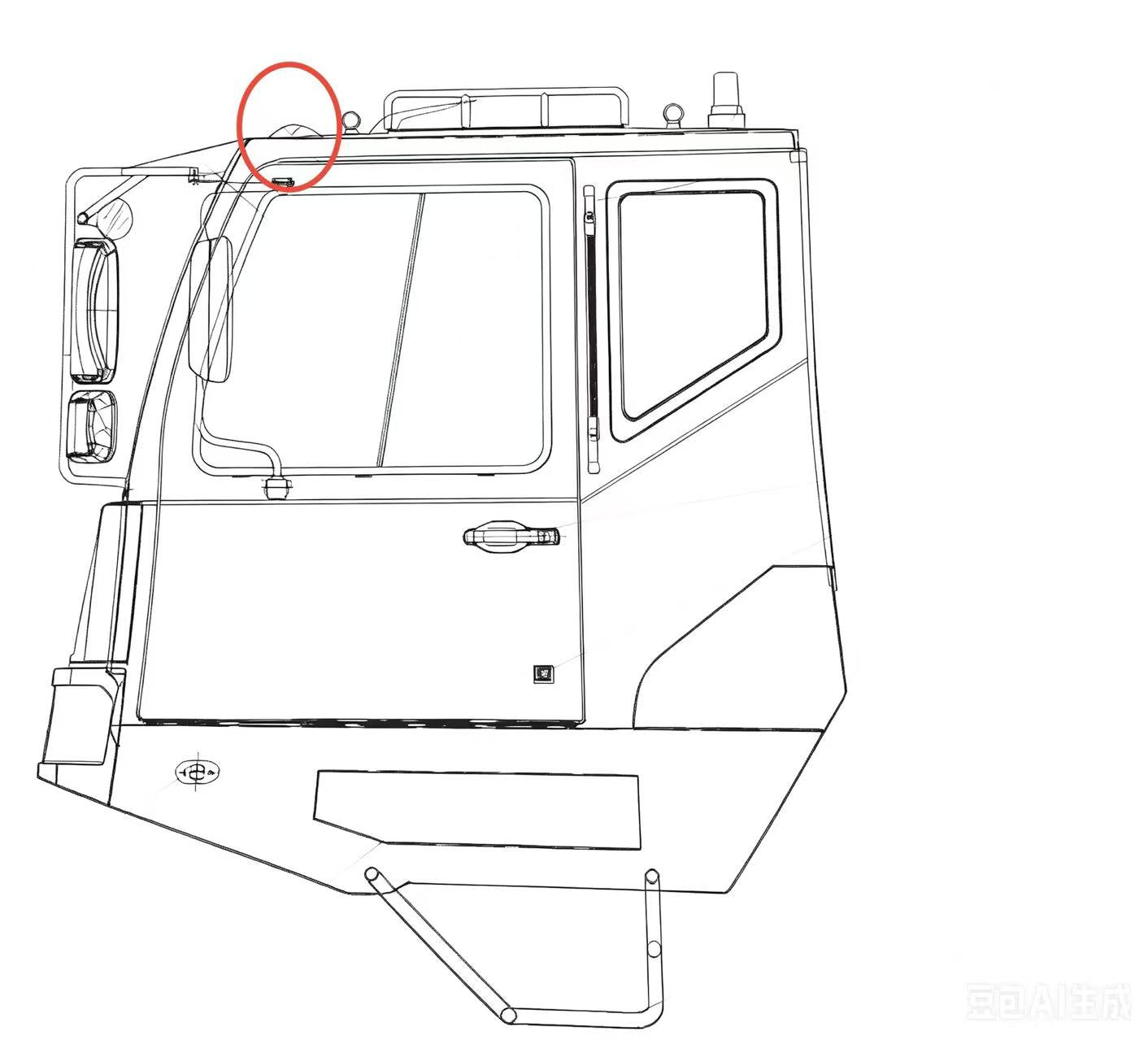 0ZL1/61-00010 LEFT CAB DOOR ASSY