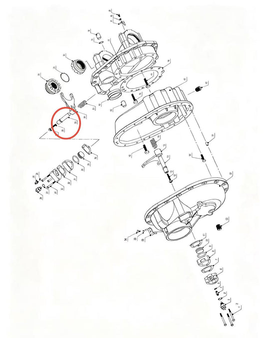 A2302112 ZOOMLION BRAND SPECIAL CHASSIS FOR TRUCK CRANE-MIDDLE AXLE MAIN REDUCER ASSEMBLY-FORK SHIFT SHAFT