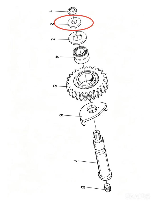 14283  ZOOMLION BRAND SPECIAL CHASSIS FOR TRUCK CRANE-REVERSING INTERMEDIATE SHAFT WASHER
