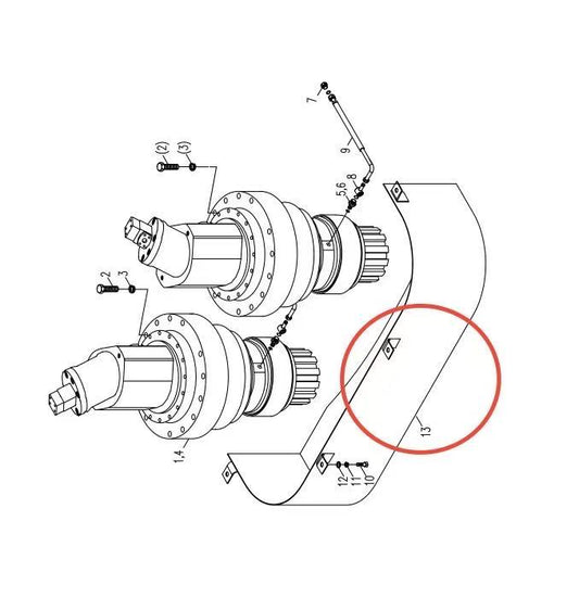 00663604400200000 ZOOMLION QUY500W CRAWLER CRANE -SWING MECHANISM-HOUSING ASSEMBLY