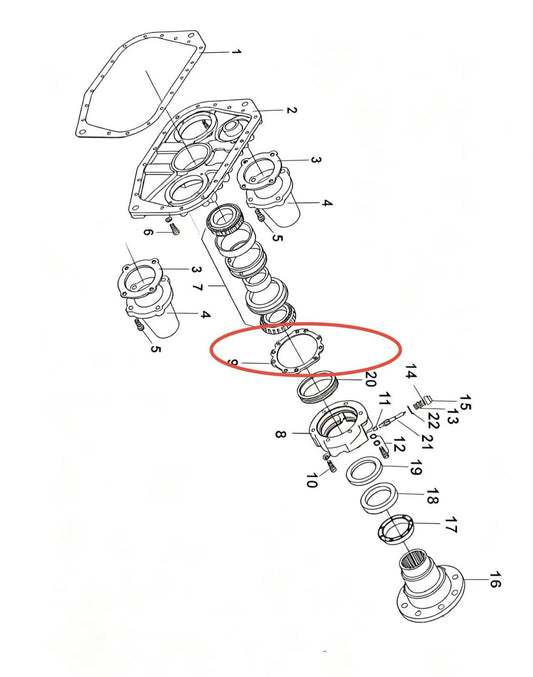 15532 ZOOMLION BRAND SPECIAL CHASSIS FOR TRUCK CRANE-REAR BEARING COVER GASKET OF THE MAIN SHAFT OF AUXILIARY GEARBOX