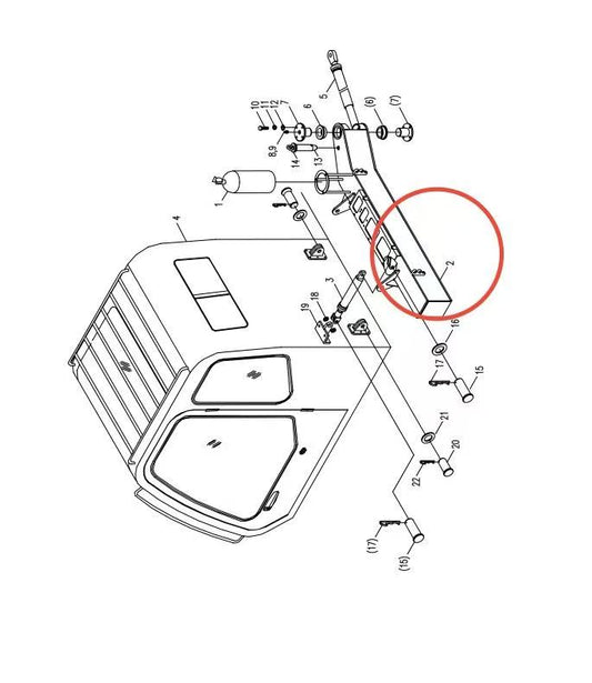 00663800700200001 ZOOMLION QUY500W CRAWLER CRANE -CONTROL SYSTEM-OPERATOR CAB-OPERATING CAB SWING ARM