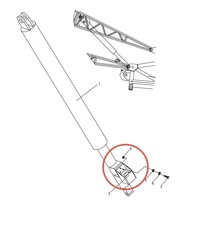 00662003101210000 ZOOMLION QUY500W CRAWLER CRANE -ROTATING PLATFORM SYSTEM-LIMIT SWITCH BRACKET