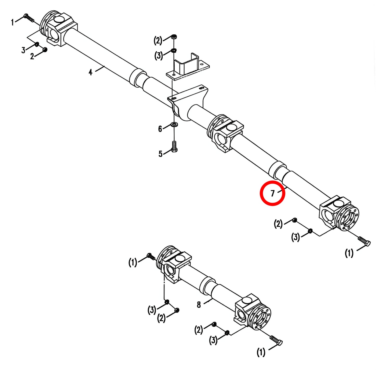 00671442200400000 HIGH QUALITY SECOND DRIVESHAFT ASSEMBLY
