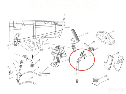 JZL1/34-04035 ZOOMLION BRAND SPECIAL CHASSIS FOR TRUCK CRANE-STEERING TRANSMISSION SHAFT WITH REGULATOR ASSY