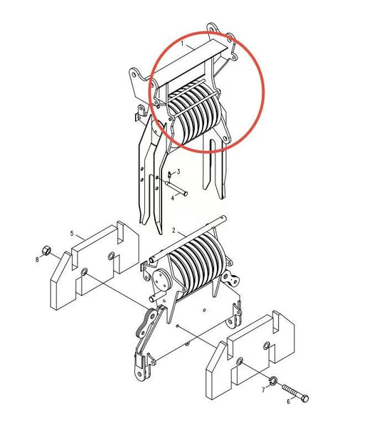00662002300200000 ZOOMLION QUY500W CRAWLER CRANE -LUFFING MECHANISM-SUPERLIFT LUFFING UPPER PULLEY BLOCK