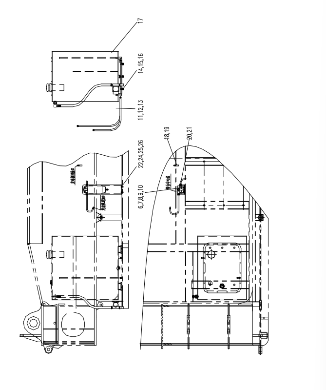 D00662001100000000Z ZOOMLION QUY500W CRAWLER CRANE -POWER SYSTEM-FUEL SUPPLY SYSTEM