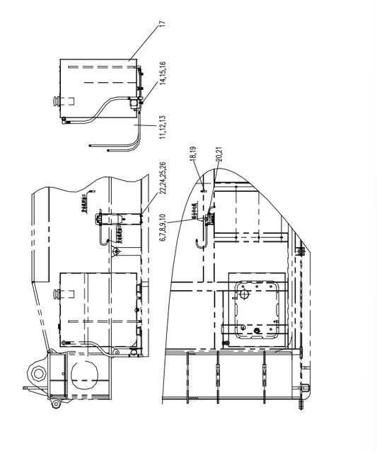D00662001100000000Z ZOOMLION QUY500W CRAWLER CRANE -POWER SYSTEM-FUEL SUPPLY SYSTEM
