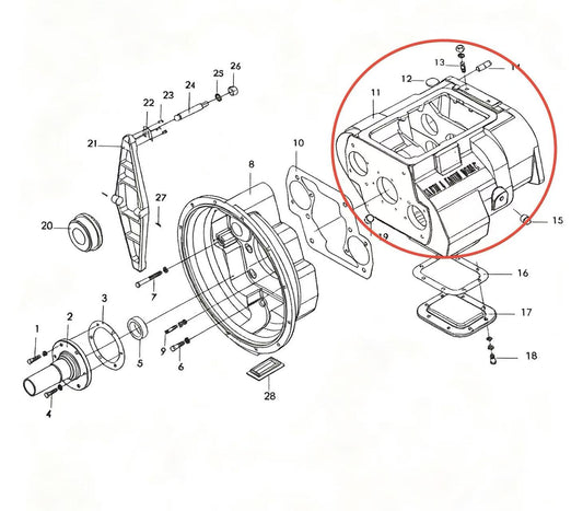 JS100-1701015-5 ZOOMLION BRAND SPECIAL CHASSIS FOR TRUCK CRANE-TRANSMISSION HOUSING