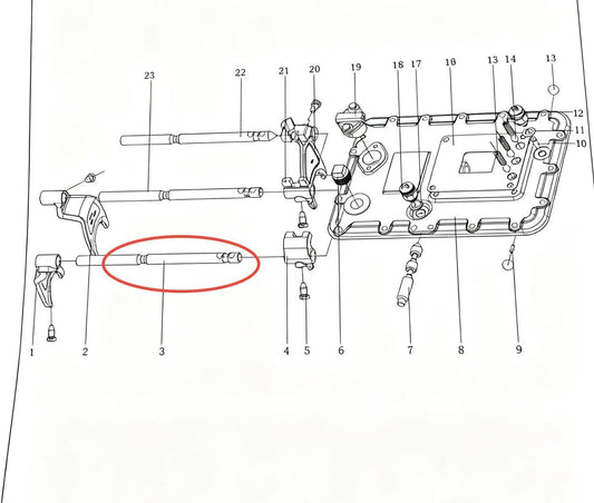 16134 ZOOMLION BRAND SPECIAL CHASSIS FOR TRUCK CRANE-FORK OF THE 1ST AND 2ND GEAR（副本）