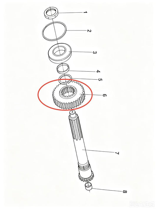 JS118-1701030  ZOOMLION BRAND SPECIAL CHASSIS FOR TRUCK CRANE-THE 1ST SHAFT GEAR