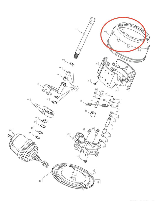 3502014C ZOOMLION BRAND SPECIAL CHASSIS FOR TRUCK CRANE-BRAKE ASSEMBLY-BRAKE DRUM