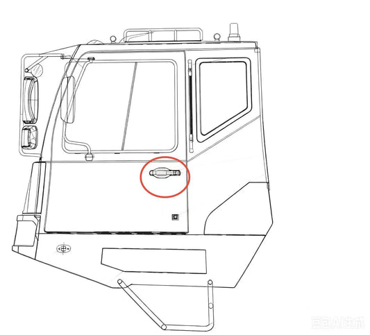 Q165 61-05009 LOCK ASSY. OF LEFT CAB DOOR