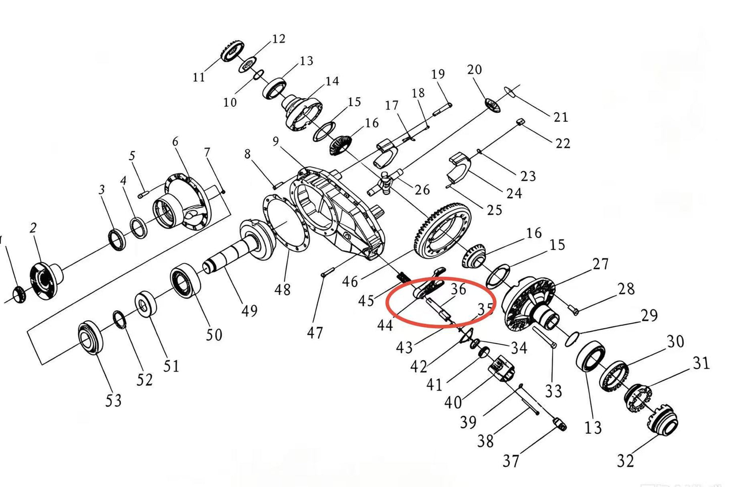81.35619.0003 ZOOMLION BRAND SPECIAL CHASSIS FOR TRUCK CRANE-SELECTOR SHAFT