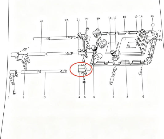 14659 ZOOMLION BRAND SPECIAL CHASSIS FOR TRUCK CRANE-GUIDE BLOCK OF THE 3RD AND 4TH GEAR
