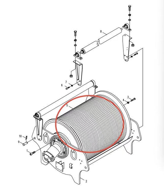 1030200474 ZOOMLION QUY500W CRAWLER CRANE -LUFFING MECHANISM-SUPERLIFT WINCH REDUCER + MOTOR + SENSOR