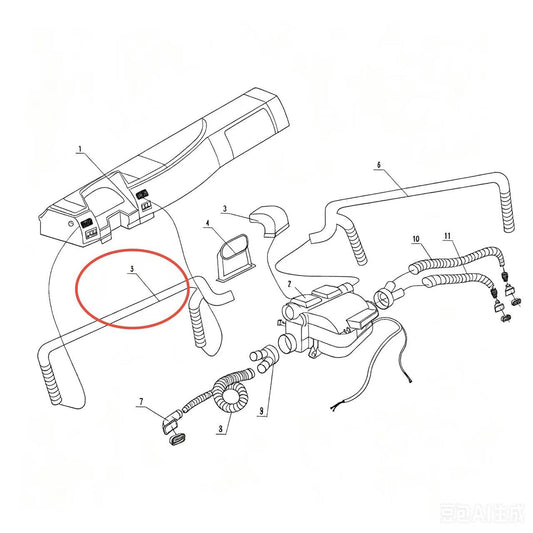 TRUCK CRANE JZL1 LEFT AIR DUCT FOR BLOWING MACHINE