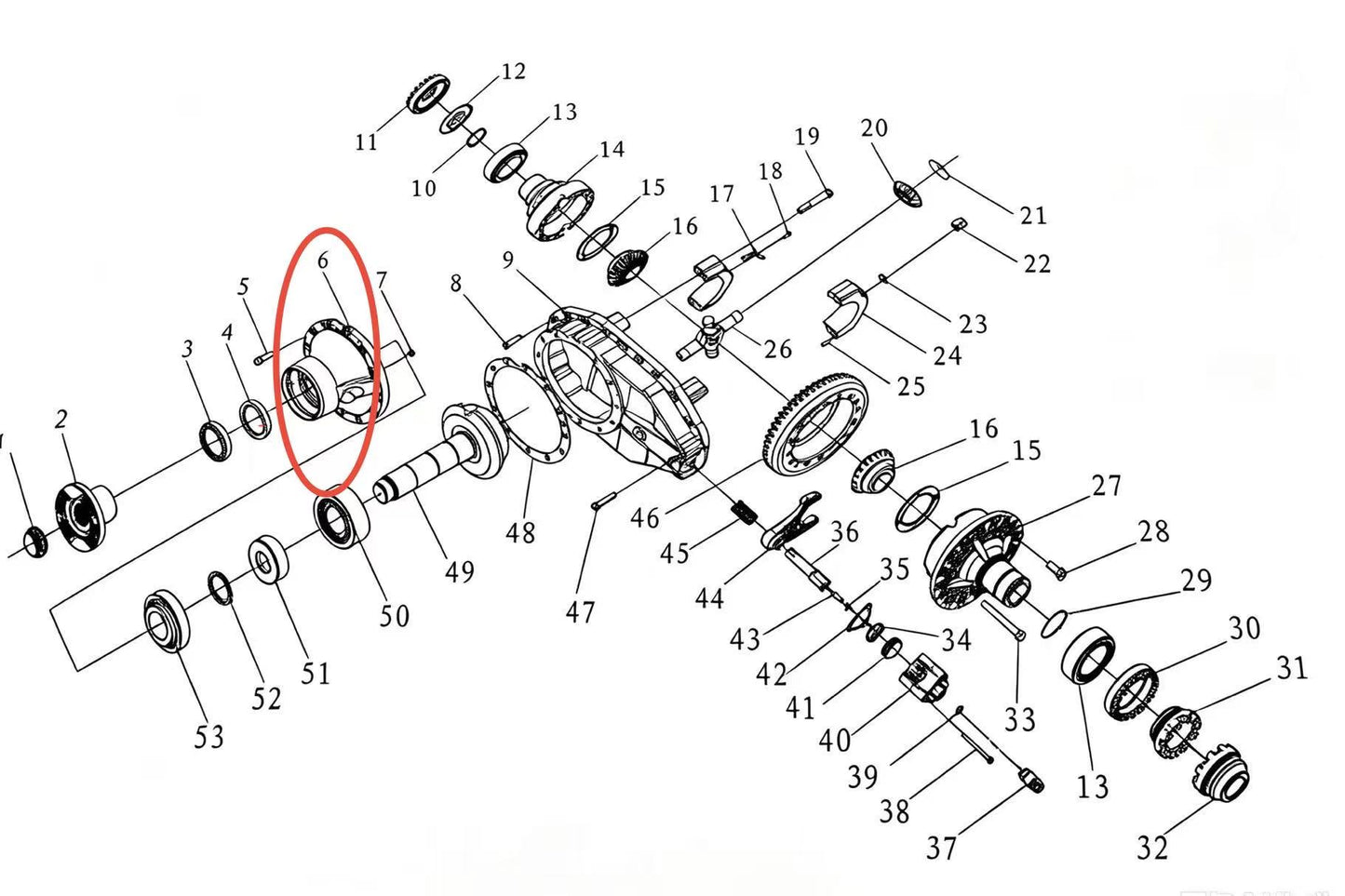 81.35601.0018 ZOOMLION BRAND SPECIAL CHASSIS FOR TRUCK CRANE-FINAL DRIVE CASE