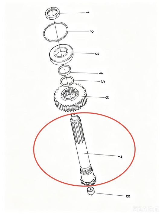 19694  ZOOMLION BRAND SPECIAL CHASSIS FOR TRUCK CRANE-THE 1ST SHAFT