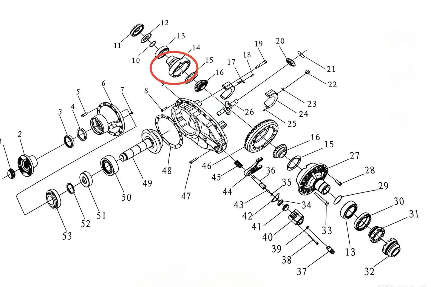 81.35105.0043 ZOOMLION BRAND SPECIAL CHASSIS FOR TRUCK CRANE-DIFFERENTIAL CASE