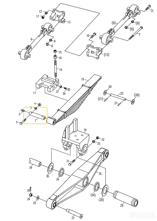 00676602900401010  REAR SPRING FRONT PIN