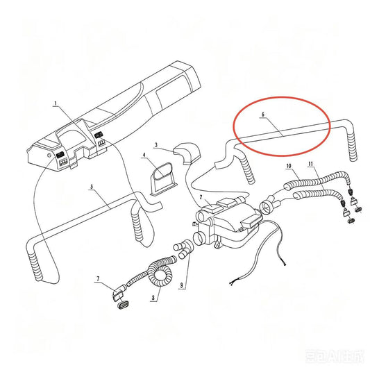 TRUCK CRANE JZL1 RIGHT AIR DUCT FOR BLOWING MACHINE