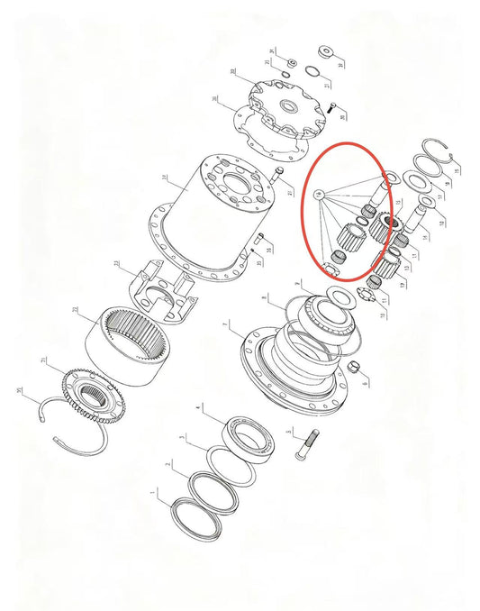 A2305010-1 ZOOMLION BRAND SPECIAL CHASSIS FOR TRUCK CRANE-WHEEL SIDE REDUCER ASSEMBLY-PLANETARY GEAR ASSEMBLY